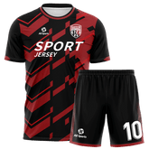 赤斜線ユニフォーム サッカー